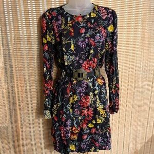 H&M Multicolor Floral Long Sleeve Dress